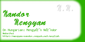 nandor mengyan business card